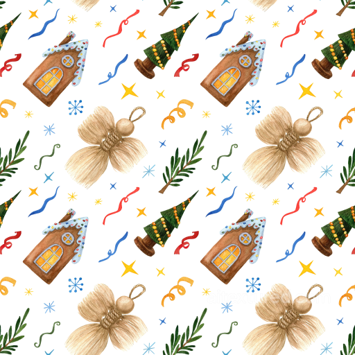 All Christmas Digital paper Texture of Watercolor Christmas Digital Paper Pattern with Gi… seamless All Christmas Digital paper PBR texture