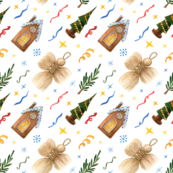 All Christmas Digital paper Texture of Watercolor Christmas Digital Paper Pattern with Gi… All Christmas Digital paper texture preview