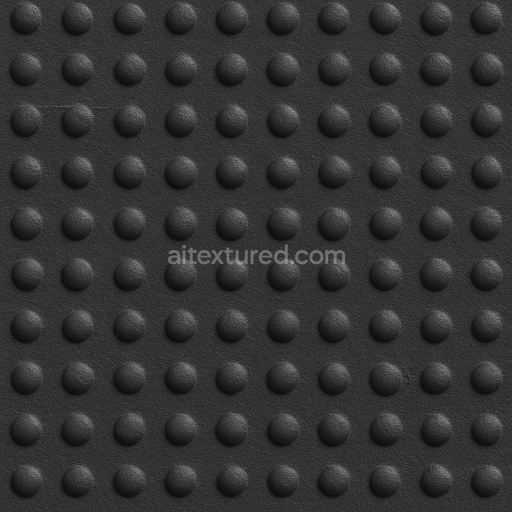 Seamless 3d texture pbr 8k tactile plate with raised bumps and matte black finish