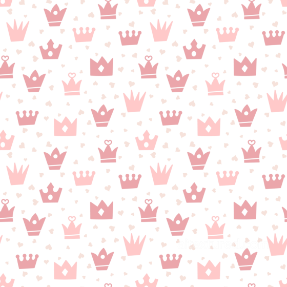 Fabric Texture Featuring Pink Crown and Heart Motifs Baby girl texture preview