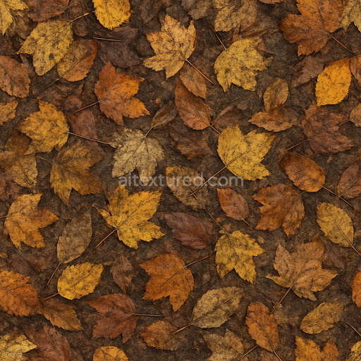 Dirty Autumn Leaves Texture Seamless 1024X1024