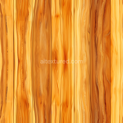 Seamless 3D PBR Texture of Natural Pine Wood Planks with Distinct Grain and Warm Tone
