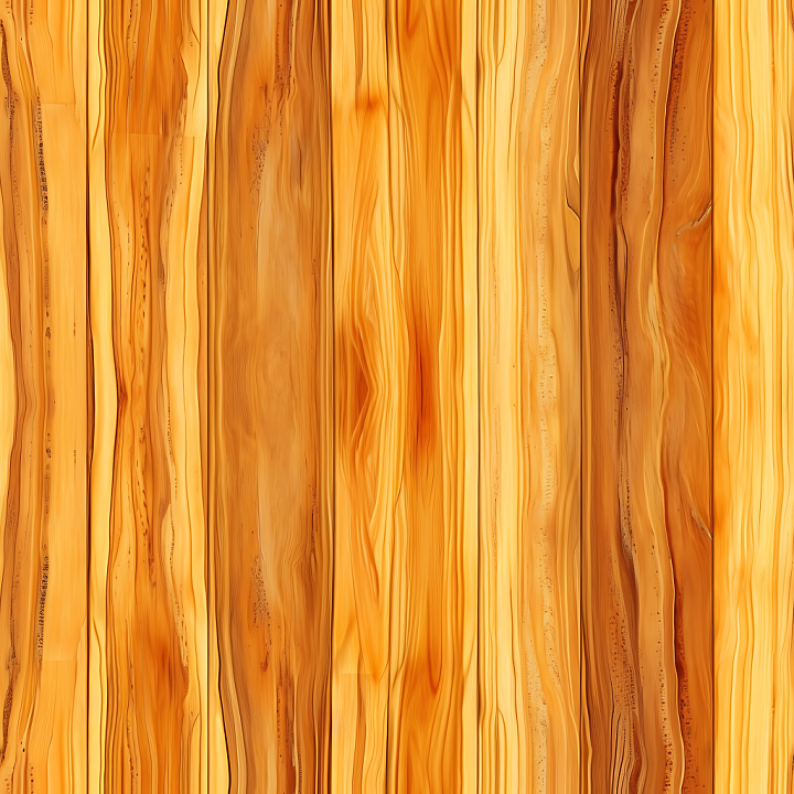 Natural Pine Wood Planks with Distinct Grain and Warm Tone seamless PBR texture preview