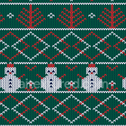 seamless Seamless 3D PBR knitted Christmas sweater texture with snowmen and diamond pattern texture 8k free download PBR
