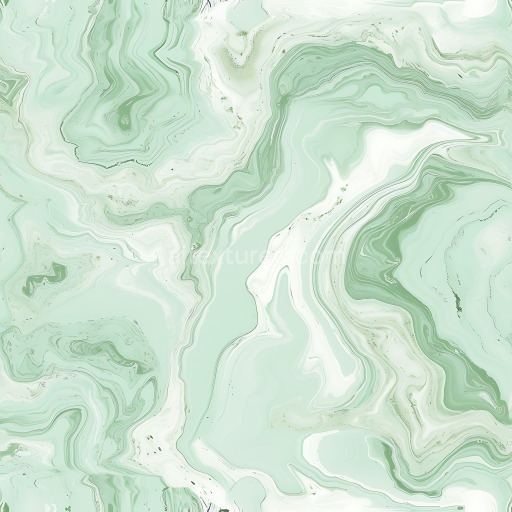Seamless 3D Mint Green Marble PBR Texture with Fluid Vein Patterns