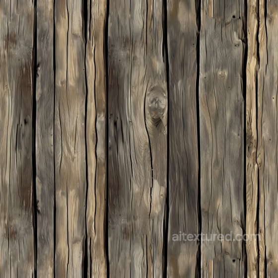 Weathered Wood Planks PBR Texture with Cracks and Knots Wood texture preview