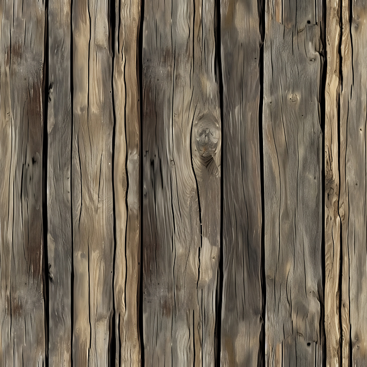Weathered Wood Planks with Cracks and Knots seamless PBR texture preview