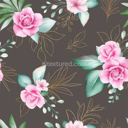 Seamless 3D PBR Pink Flower Fabric Texture with Delicate Floral Pattern