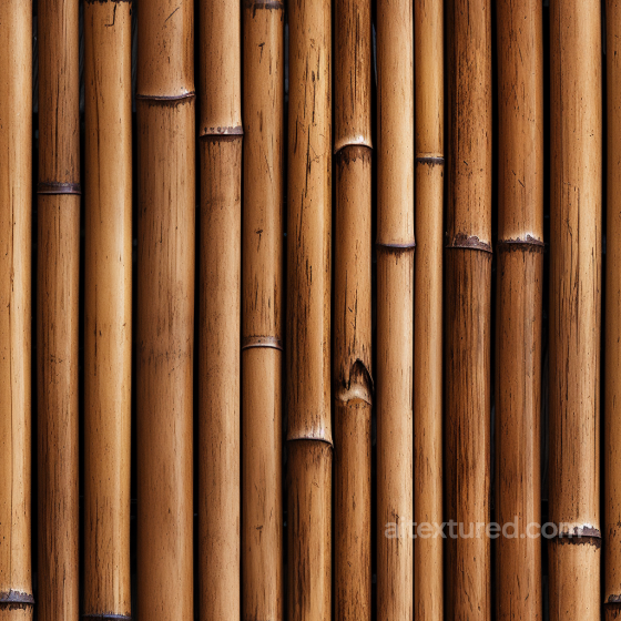 Polished Bamboo Culms Seamless Texture with Natural Grain and Nodes Bamboo texture preview