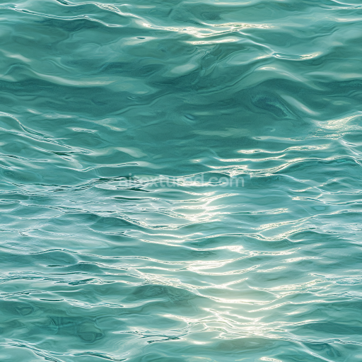 Preview — Seamless 3D Wavy Turquoise Water PBR Texture with Soft Reflections and Gentle Ripples
