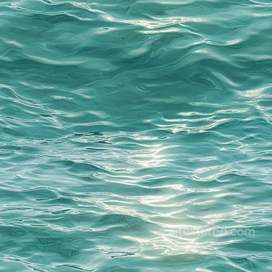 Wavy Turquoise Water PBR Texture with Soft Reflections and Gentle Ripples Water texture preview