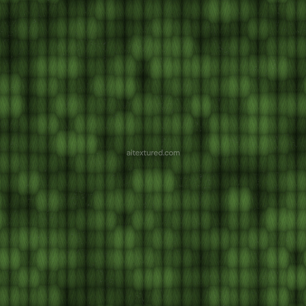Seamless green fabric texture for 3D modeling