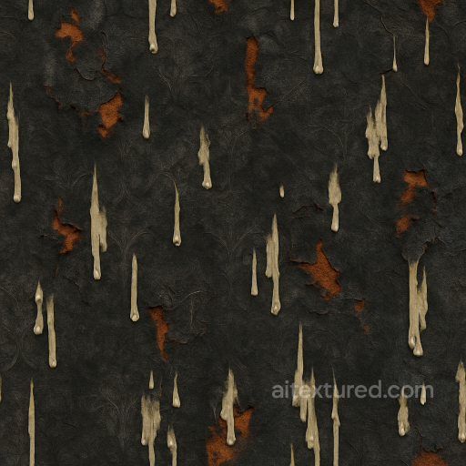 Witch Hat Fabric With Eerie Mystical Patterns seamless Halloween PBR texture