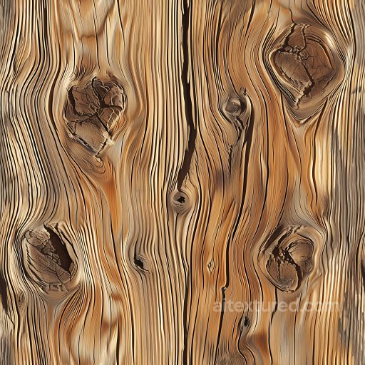 Weathered Pine Wood Planks Seamless Texture with Prominent Knots seamless Wood PBR texture