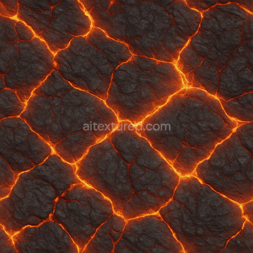 Seamless 3D texture of pyroclastic molten rock surface PBR 8K