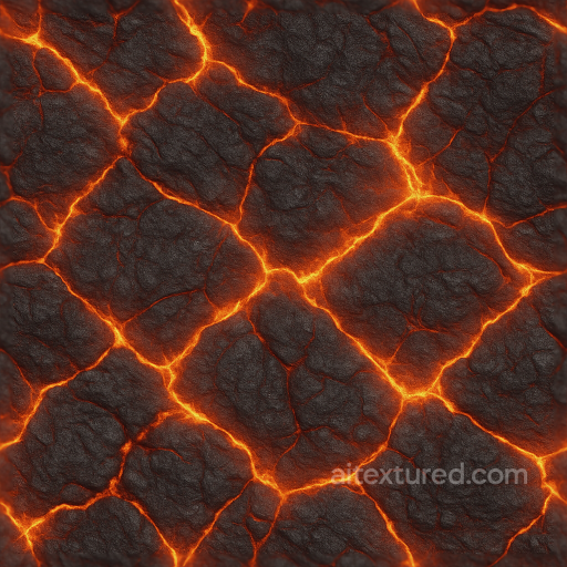 pyroclastic molten rock surface PBR 8K seamless Fire PBR texture