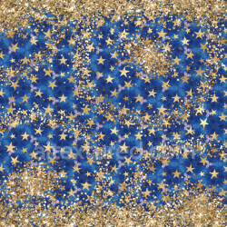seamless Seamless 3D PBR Texture of Golden Stars and Glitter on Deep Blue Fabric texture 8k free download PBR