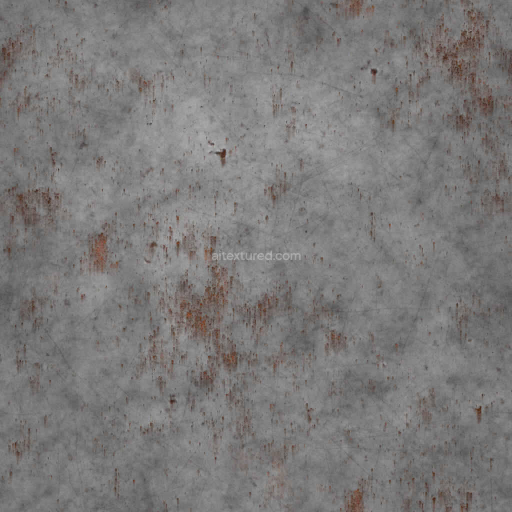 Seamless PBR metal texture with a weathered look