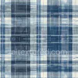 seamless Seamless 3D PBR Texture of Blue Grunge Plaid Fabric with Brushstroke Effect texture 8k free download PBR