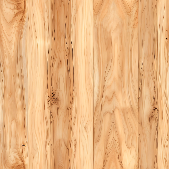 Blonde Pine Wood Planks with Fine Grain and Knots seamless PBR texture preview