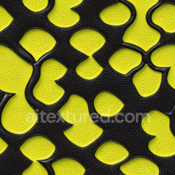 seamless Seamless 3D PBR Embossed Black and Vibrant Yellow Leather Texture with Pebbled Grain texture 8k free download PBR