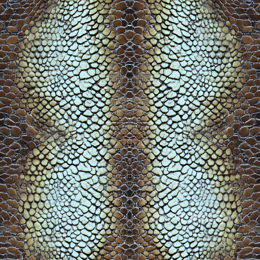 Reptilian Scale Skin Texture with Reflective Organic Patterns seamless Skin PBR texture