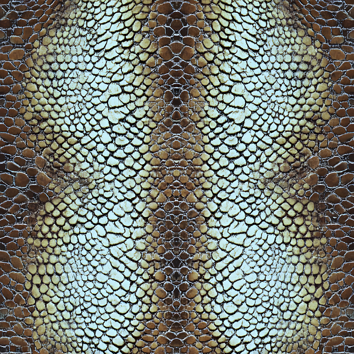 Reptilian Scale Skin with Reflective Organic Patterns seamless PBR texture preview