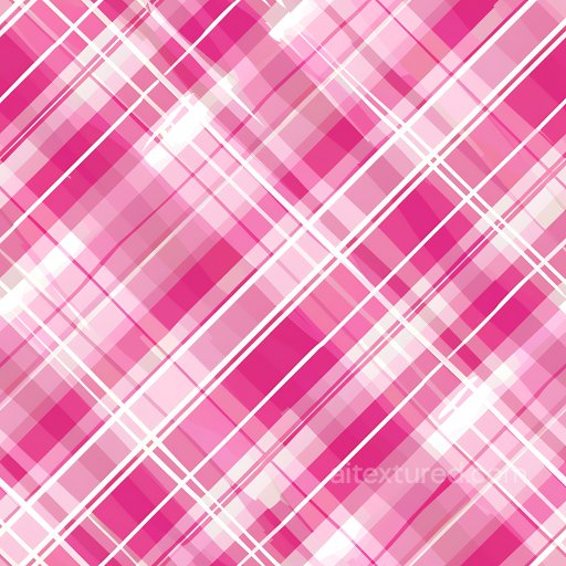 Seamless 3D PBR Texture Featuring Pink Diagonal Plaid Pattern texture preview