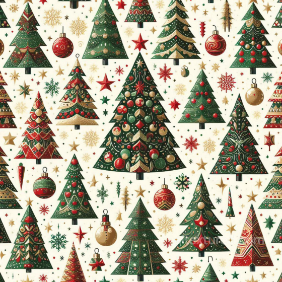 All Christmas Digital paper Texture of Colorful Decorative Christmas Trees and Ornaments All Christmas Digital paper texture preview