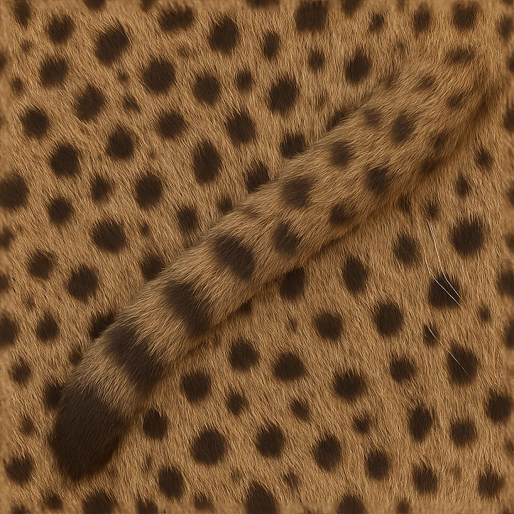 Spotted Fur Dense Fur Mammal Skin Fur Undercoat Whiskers Tail Fur seamless PBR texture preview