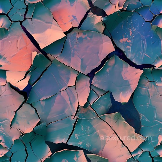 Cracked & Hole PBR Texture Featuring Pastel-Colored Flaking Paint Cracked & Holes texture preview