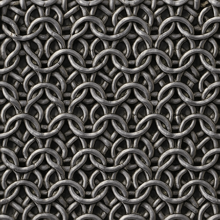 Of Riveted Links Chainmail Armor Fabric seamless PBR texture preview
