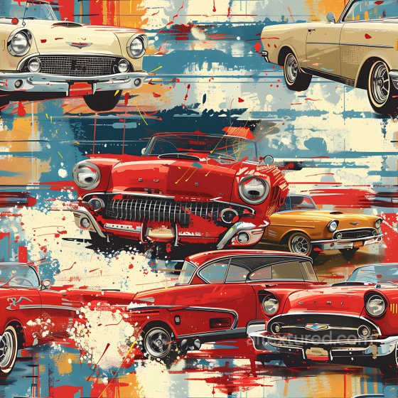 Graffiti Texture Featuring Vintage Car Illustrations and Colorful Paint Splatters Graffiti texture preview