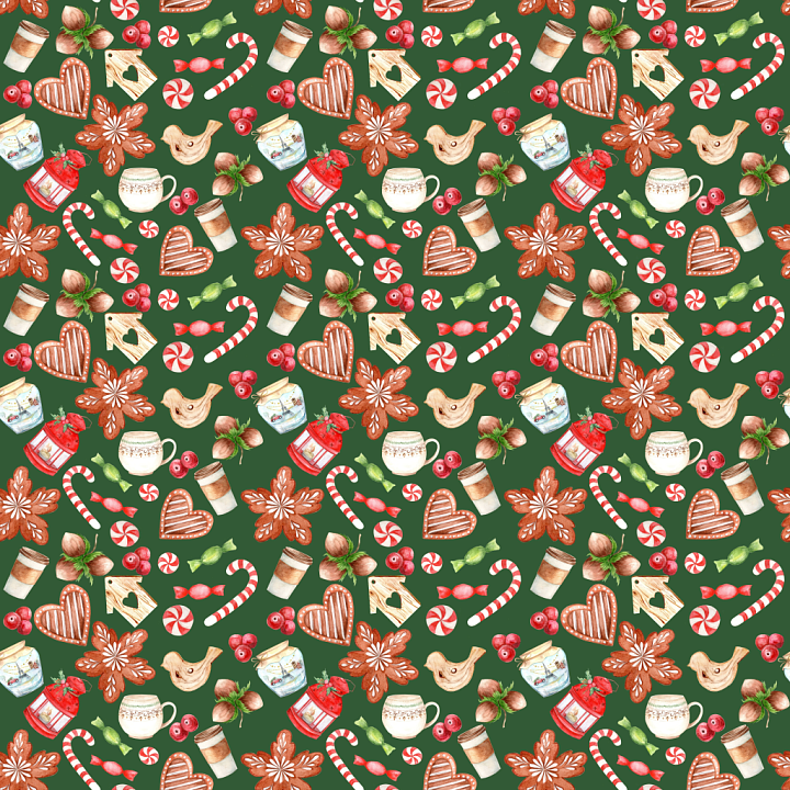 All Christmas Digital paper of Christmas Digital Paper with Festive Ico… seamless PBR texture preview