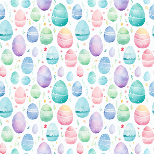 All Easter Digital paper Texture of Pastel Watercolor Easter Eggs Pattern seamless All Easter Digital paper PBR texture