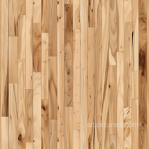 Hickory Wood Planks PBR Texture with Varied Grain and Knots seamless Wood PBR texture