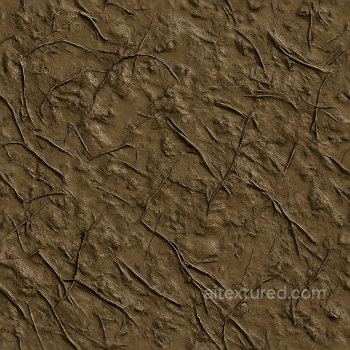 Of Muddy Swamp Mud With Mud With Roots And Twigs seamless Mud PBR texture