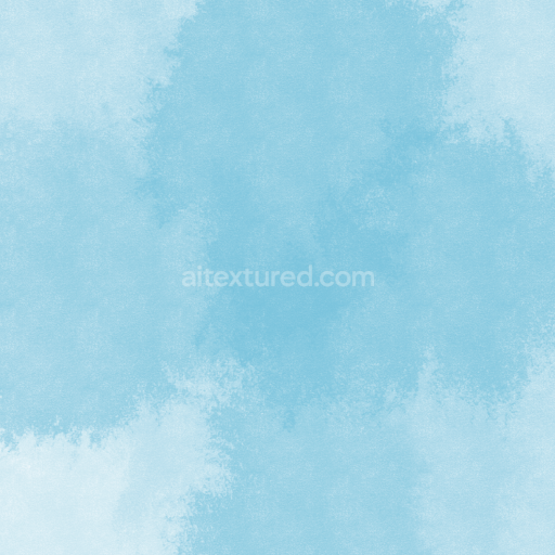 Seamless 3D PBR Watercolor Texture in Soft Blue Hues with Smooth Blending