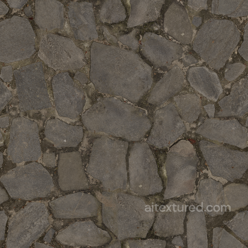 Gray Stone Path seamless Stone PBR texture