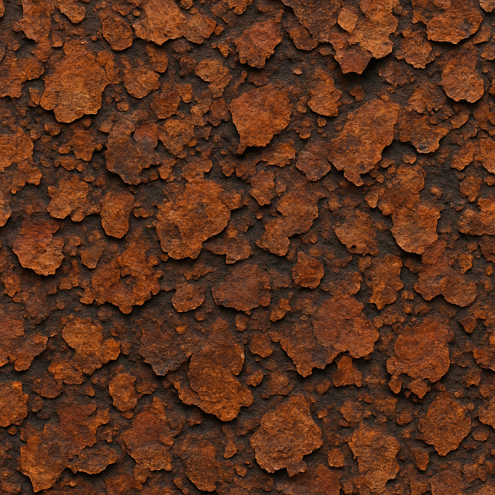 Corroded Rust Flakes seamless PBR texture preview