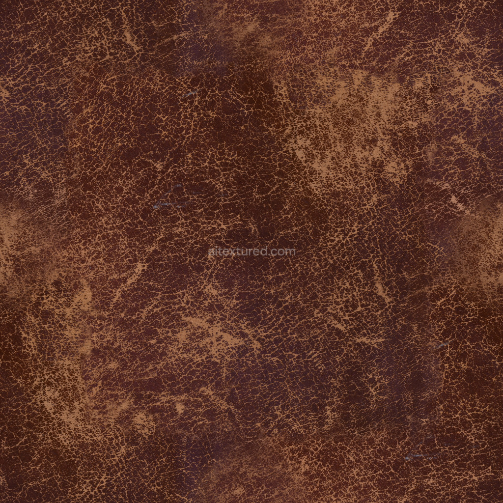 Seamless PBR leather texture in rich brown color