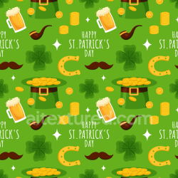 seamless Seamless 3D PBR Texture of St. Patrick's Day Festive Icons Pattern texture 8k free download PBR