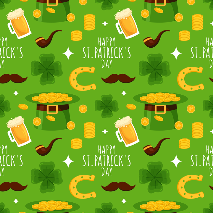 St Patrick Digital Paper Bundle of St seamless PBR texture preview