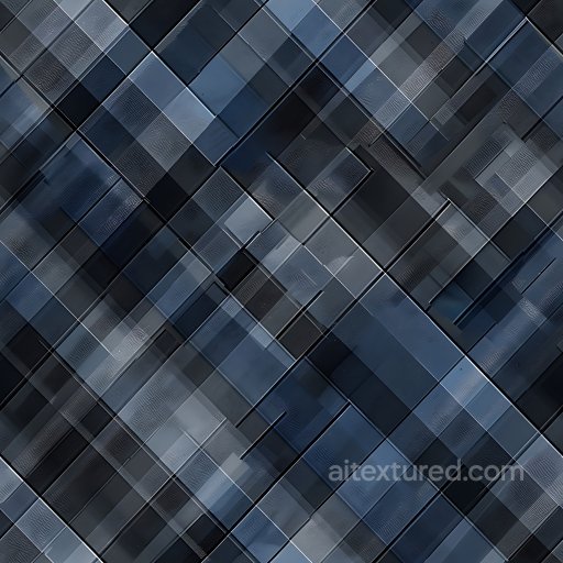 Seamless 3D PBR Texture of Blue Gray Plaid Pattern with Subtle Fabric Grain texture preview