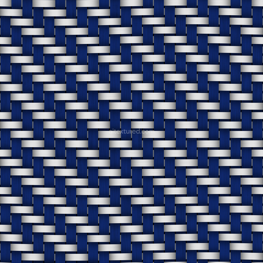 Seamless blue woven fabric PBR texture for 3D projects