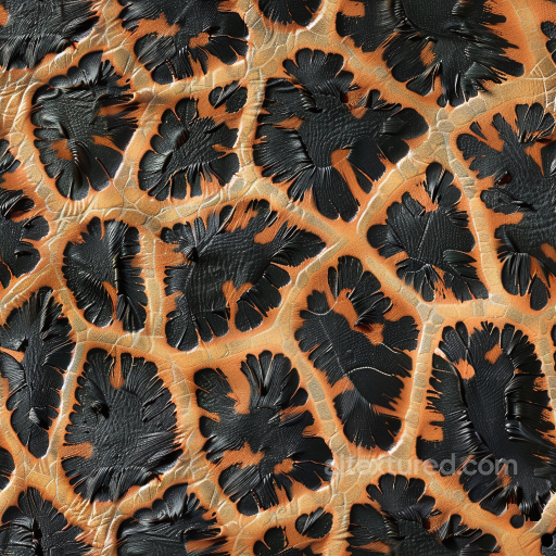 Of Cracked Distressed Black And Brown Leather With Rough Raised Grain seamless Leather PBR texture