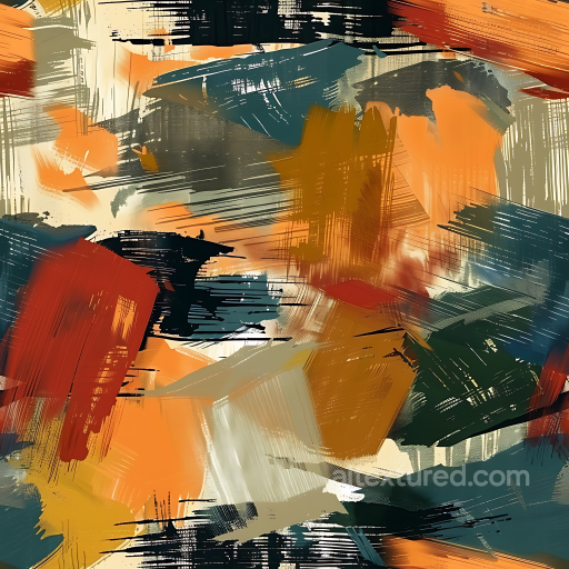 Abstract Brushstroke Camouflage PBR Texture with Warm Earth Tones seamless Color Camouflage PBR texture