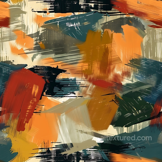 Abstract Brushstroke Camouflage PBR Texture with Warm Earth Tones Color Camouflage texture preview