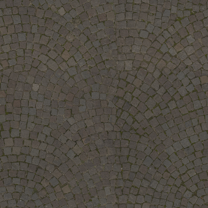 Patterned Cobblestone Brick seamless PBR texture preview
