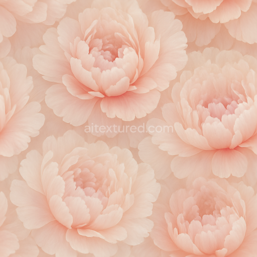 Seamless 3d texture pbr 8k of soft peony layers featuring detailed flower softness and subtle color gradients